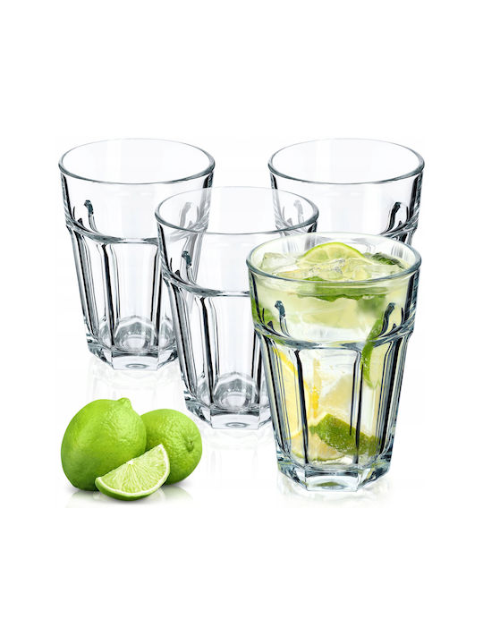 Kadax Glass Set Cocktail/Drinking / Coffee/Freddo / Water made of Glass 370ml 4pcs