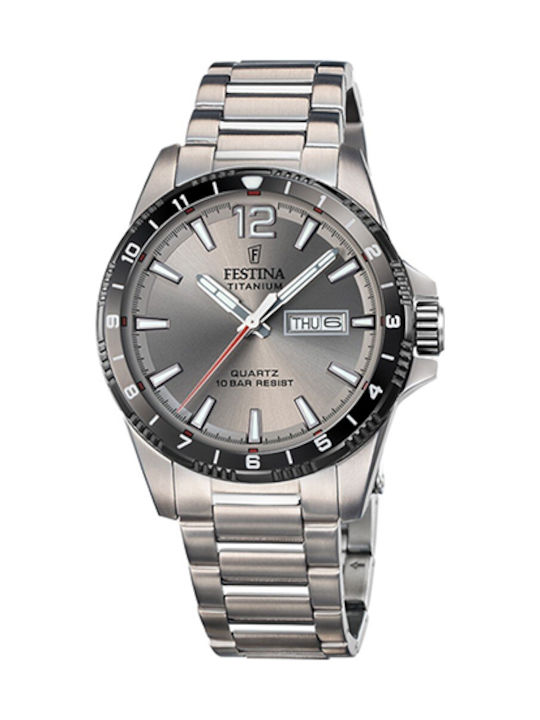 Festina Ανδρικό Ρολόι 43mm Μπαταρίας με Γκρι Με...