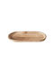 Atmosphera Paulownia Serving Platter Oval Made of Brown Porcelain 44x19cm
