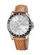 Festina Мъжки Часовник 43mm На Батерия С Кафява Кожена Каишка