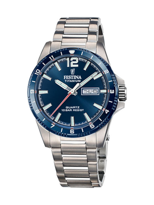 Festina Ανδρικό Ρολόι 43mm Μπαταρίας με Γκρι Με...
