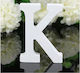 Γράμμα K Λευκό Ξύλινο Nuevo 11cm