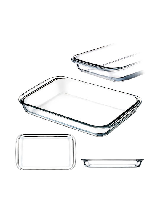Kadax Ορθογώνιο Πυρίμαχο Σκεύος Γυάλινο 39x23cm