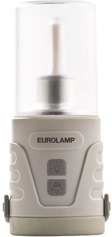 Eurolamp Rechargeable Led Lantern for Camping Waterproof with Flashlight 300lm 3W Gray