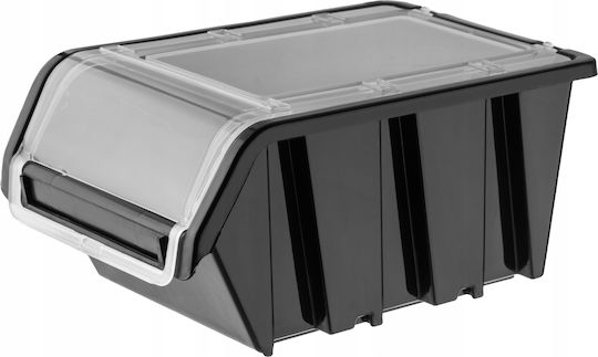 Kadax Пластмаса Кутия за съхранение с капак Черен 19.5x12x9см 1бр