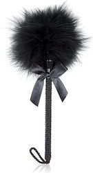 Federkitzler Schleife 25 cm Schwarz