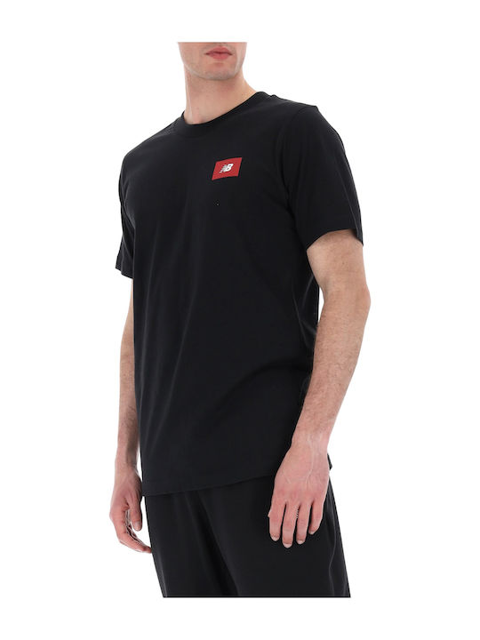 New Balance Herren Sport T-Shirt Kurzarm Schwarz