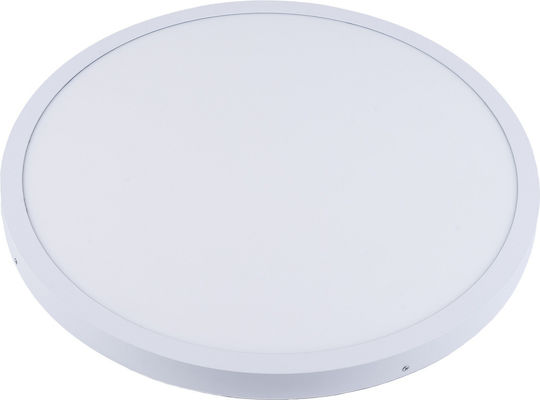 Led Greenie Solid Ceiling Light Round Metal Ø600 48w Warm White