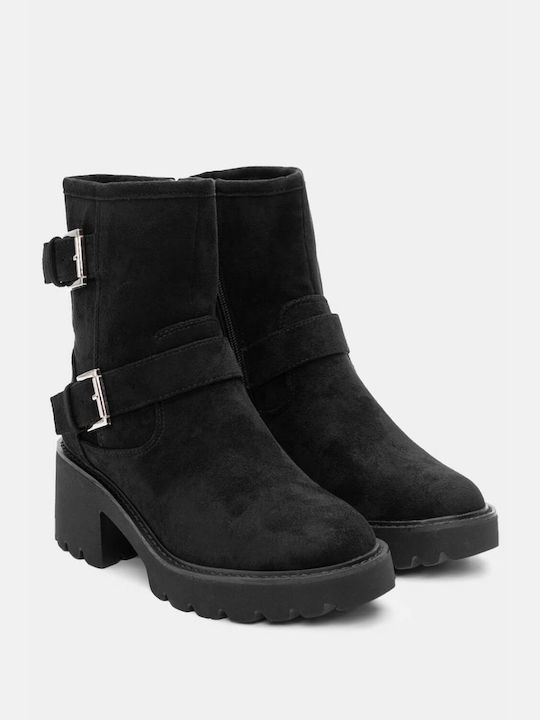 Booties Two Buckles 4307201-black