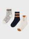 Mayoral Kids' Socks Hearts Blue 3 Pairs
