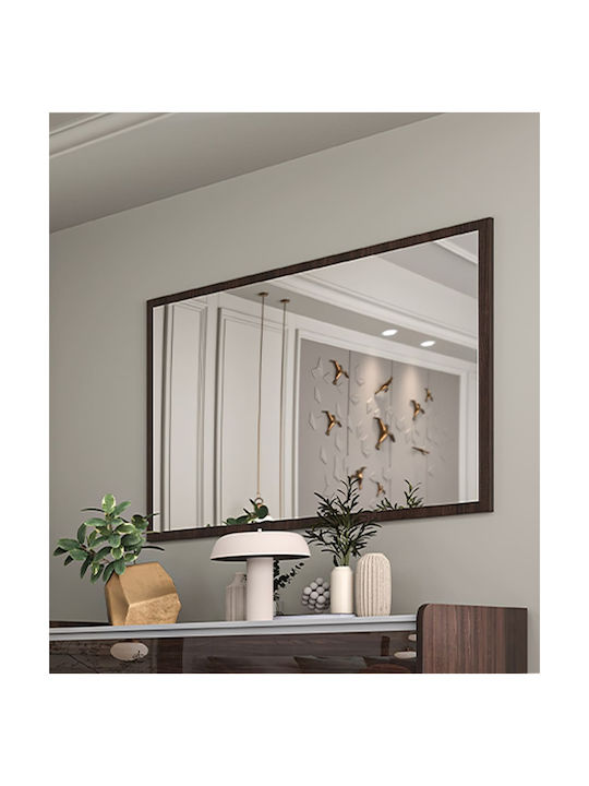 Fratelli Home Forza Като Огледало за Стена с Кафяв Дърво Рамка 110x81.5см 1бр