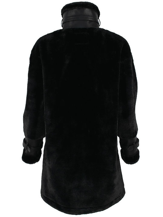 Twinset Women's Long Fur Black