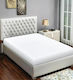 Casa Colori Protective Cover Single with Skirt White 100x200+30cm