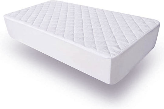 Casa Colori Protective Cover Single with Skirt White 100x200+30cm
