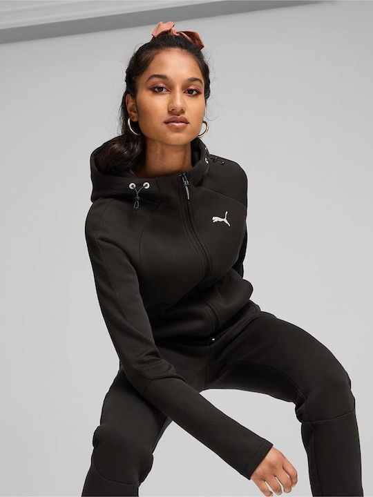 PUMA Evostripe Black Hooded Cardigan