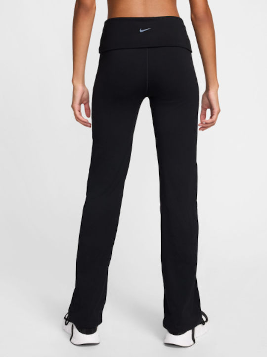 One Drifit Highwaisted Foldover Pants Dri-Fit Ψηλόμεσο Παντελόνι Φόρμας Black
