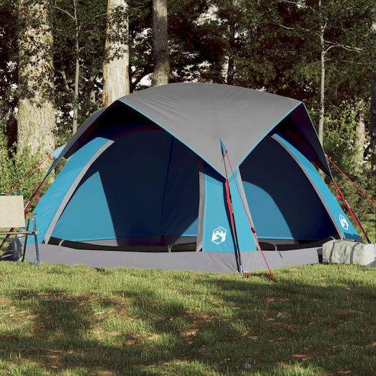 vidaXL Campingzelt Iglu Blau 3 Jahreszeiten für 4 Personen 218x218x135cm