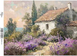 Reispapier Maja's Erinnerungen 30x42cm Lavendel...
