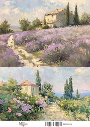 Reispapier Maja's Erinnerungen 30x42cm Lavendel...
