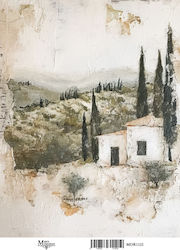 Reispapier Maja's Erinnerungen 30x42cm Olivenha...