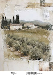 Reispapier Maja's Erinnerungen 30x42cm Olivenha...