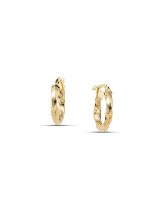 Themelidis Jewels Σκουλαρίκια Κρίκοι από Χρυσό 14Κ