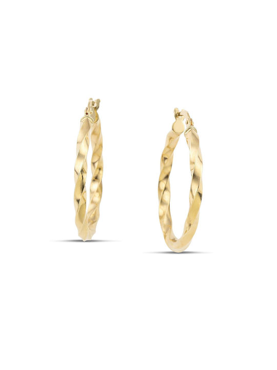 Themelidis Jewels Earrings Hoops made of Gold 14K