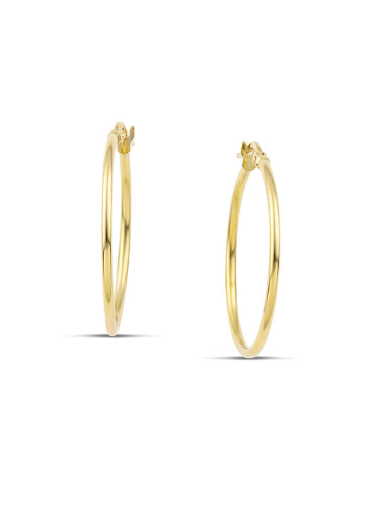 Themelidis Jewels Σκουλαρίκια Κρίκοι από Χρυσό 14Κ