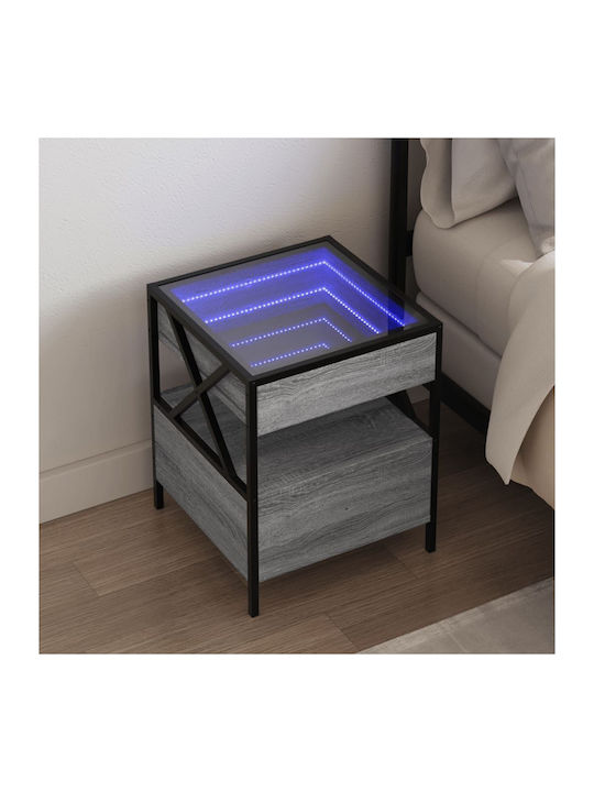 Nachttisch Metall Grey Sonoma 40x40x51cm