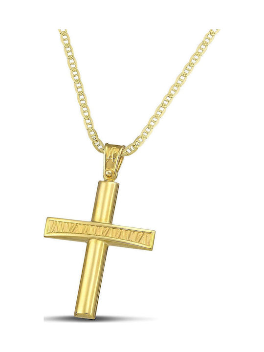 Themelidis Jewels Femeiesc Aur Cruce 14K cu Lanț