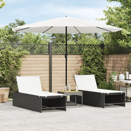 Runder Metall-Garten- und Terrassen-Sonnenschirm Weiß F2.47xY2.47m