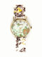 PS Silver Women's Watch with White Rubber Strap