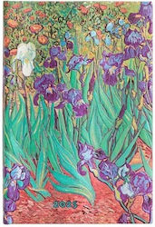 2025 12 Month Weekly Diary Verso Mini 10x14cm Hardcover Van Gogh’s Irises Paperblanks 9781408757598