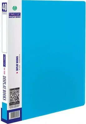 Metron Softmappe 40 Hüllen A4 Pastellblau Metron