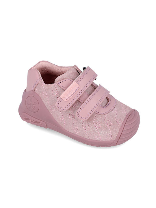 Biomecanics Kinder-Sneaker Hoch Anatomisch mit Klettverschluss Rosa