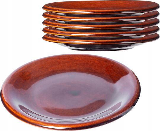 Kadax Farfurie adâncă Ceramică Maro cu Diametru 19cm 6buc Kadax Farfurie adâncă Ceramică Maro cu Diametru 19cm 6buc