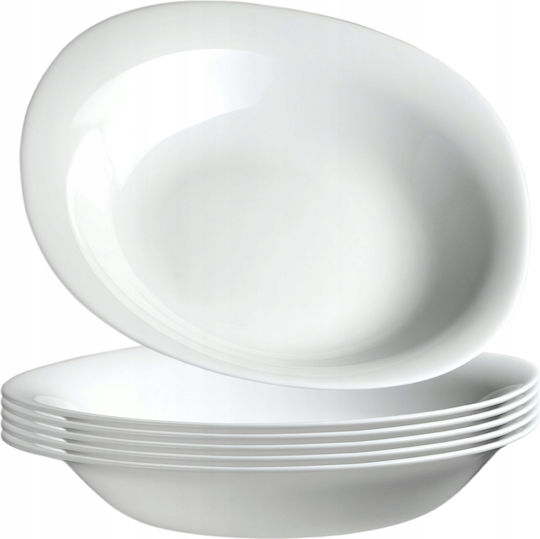 Kadax Teller Suppe Oval Weiß 23x23cm 6Stück Kadax Teller Suppe Oval Weiß 23x23cm 6Stück