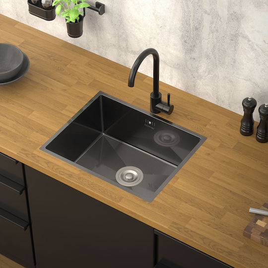 ML-Design Drop-In Kitchen Sink Inox M50xP40cm Silver