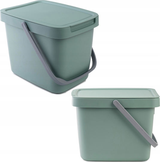 Kadax Coș de Gunoi Plastic Verde 6lt 1buc