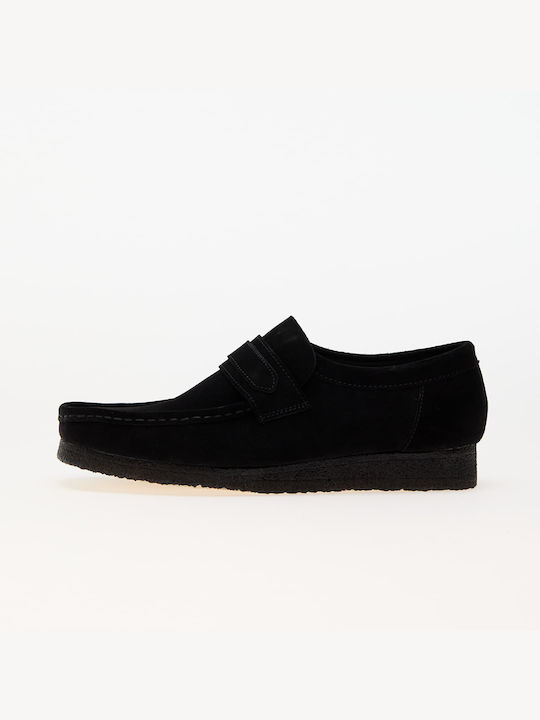 Clarks Wallabee Herren Mokassins in Schwarz Farbe