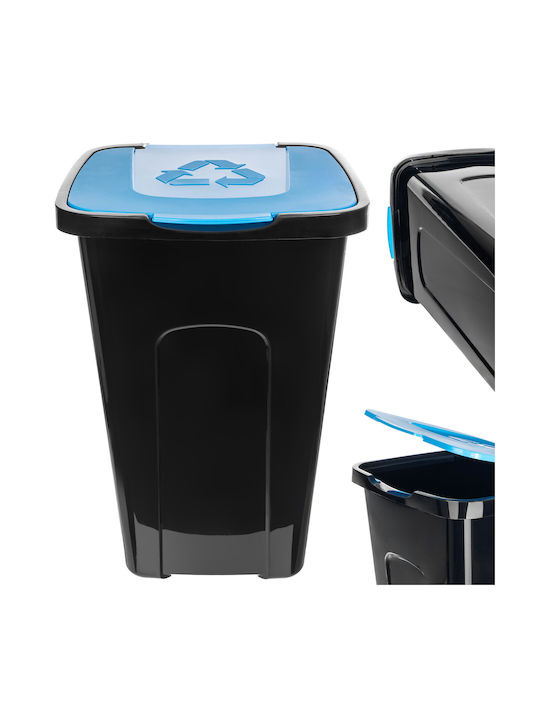 Kadax Coș de Gunoi Plastic Albastru 50lt 1buc
