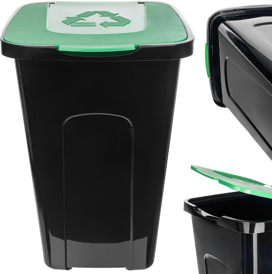 Kadax Coș de Gunoi Plastic Verde 50lt 1buc Kadax Coș de Gunoi Plastic Verde 50lt 1buc
