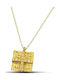 Themelidis Jewels Necklace Constantine Amulet from Gold 14K with Diamond