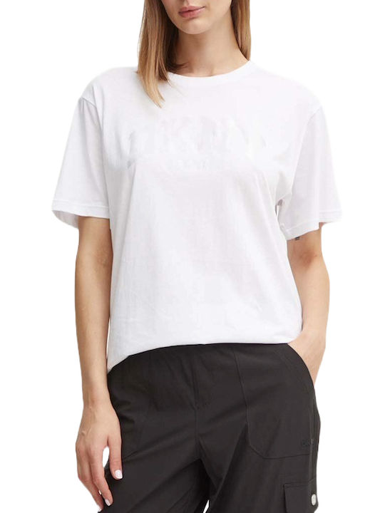 DKNY Damen Oversized T-shirt Weiß