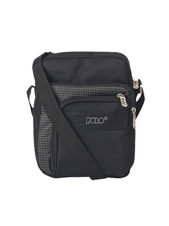 Polo Geantă pentru bărbați Umăr / Crossbody Neagră