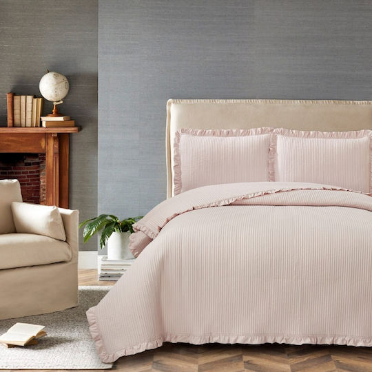 Liolios Home Armony Σετ Υπέρδιπλο Pink 240x260cm 3τμχ