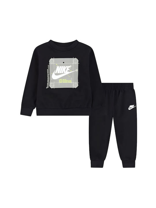 Nike Copilăresc Set de pantaloni de trening black Sportswear