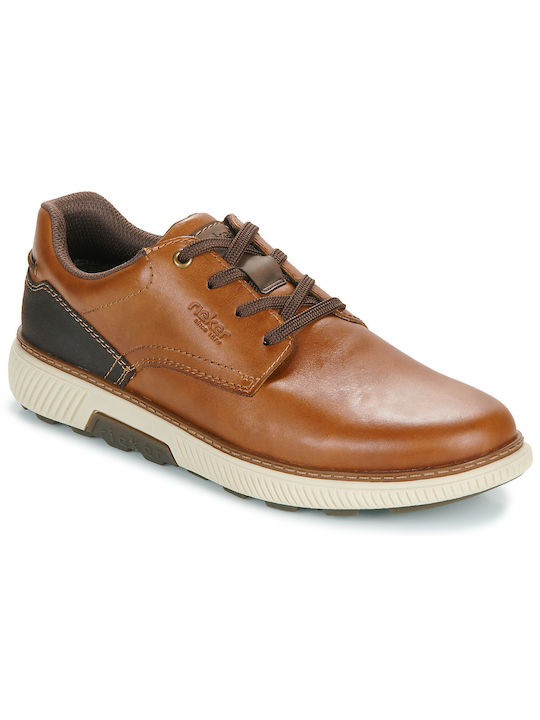 Rieker Men's Leather Casual Shoes Brown