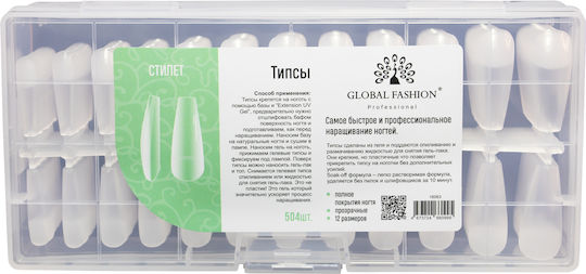 Global Fashion Nagelspitzen Transparent 504Stück 56918