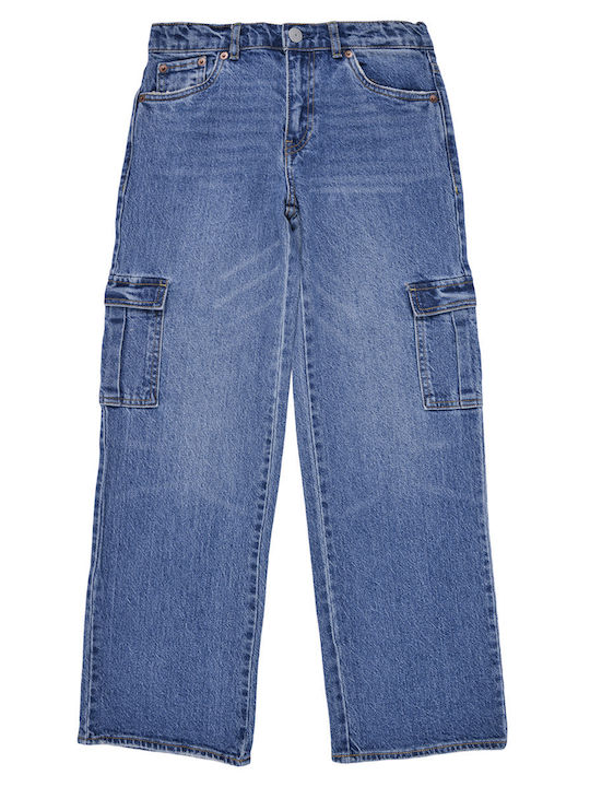 Levi's Levis 94 Baggy Wide Leg Cargo Pant Παιδικό Τζιν Παντελόνι Μπλε